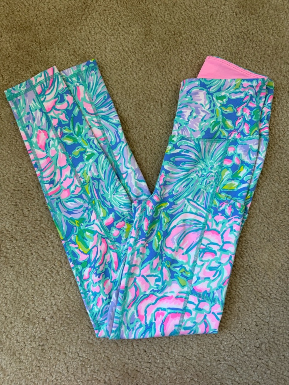 Lilly Pulitzer Luxletic XXS Multicolor Full Length Athletic Leggings